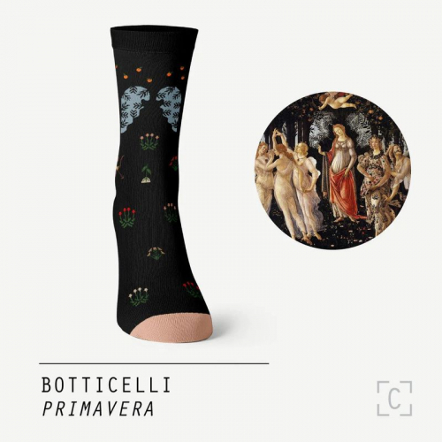 Socken Kunstwerke - Botticelli "Primavera"